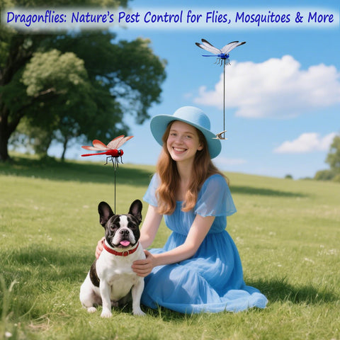 WPPOWER dragonfly garden decor 3D adds whimsy to yards and flower beds.