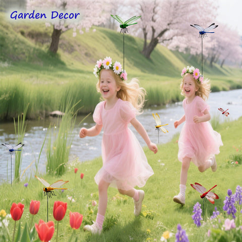 WPPOWER waterproof dragonfly garden stake stands up to weather for lasting yard accents.