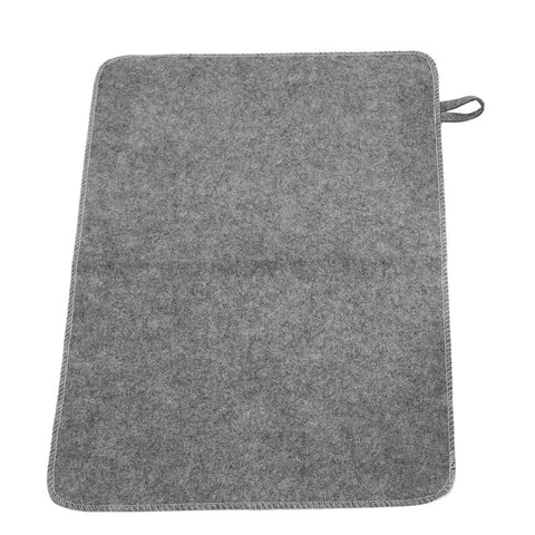 WQAPVHBG felt sauna cushion on bench for comfortable seating and heat insulation.