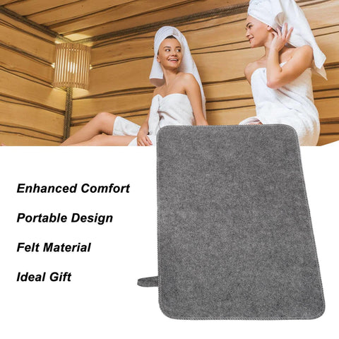 WQAPVHBG sauna mat with hanging ring stays organized and dry after use.