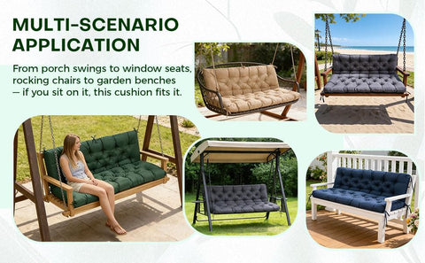 WQlittuK cushion fits 2-3 seater setups for versatile lounging
