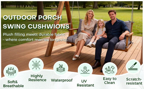 WQlittuK khaki color cushion fits versatile outdoor spaces.