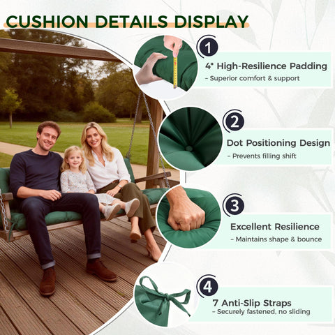 WQlittuK cushion with secure non-slip straps stays in place on outdoor furniture