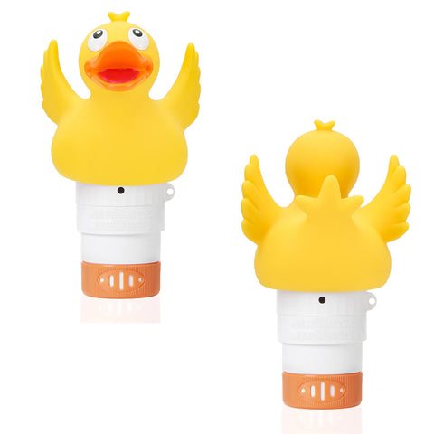 WQTHE Duck chlorine floater adds charm while delivering controlled tablet dosing.