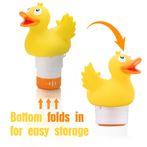 WQTHE Duck floater with adjustable twist ring provides dosing control.