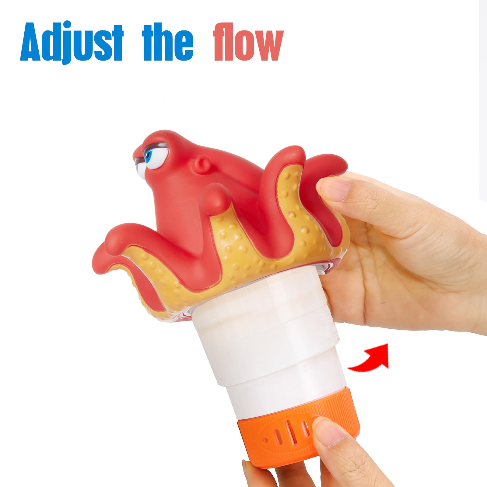 WQTHE Octopus Floater capacity shows four 1-inch tablets for steady release