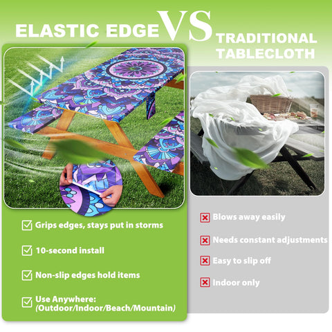 Wrakus waterproof polyester material resists spills and wrinkles for indoor or outdoor use