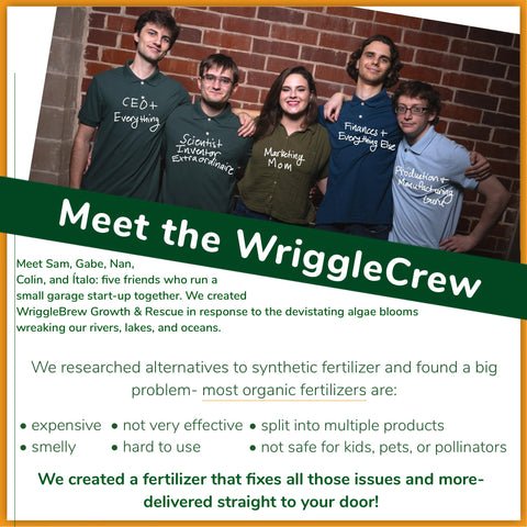 WriggleBrew used on garden vegetables and fruits supporting robust growth.