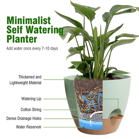 WSMKSZ lightweight durable plastic planter ideal for easy rearrangement