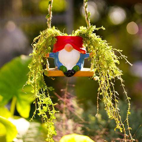 WSHMZYHOME hanging plant holder with natural rope and leaves