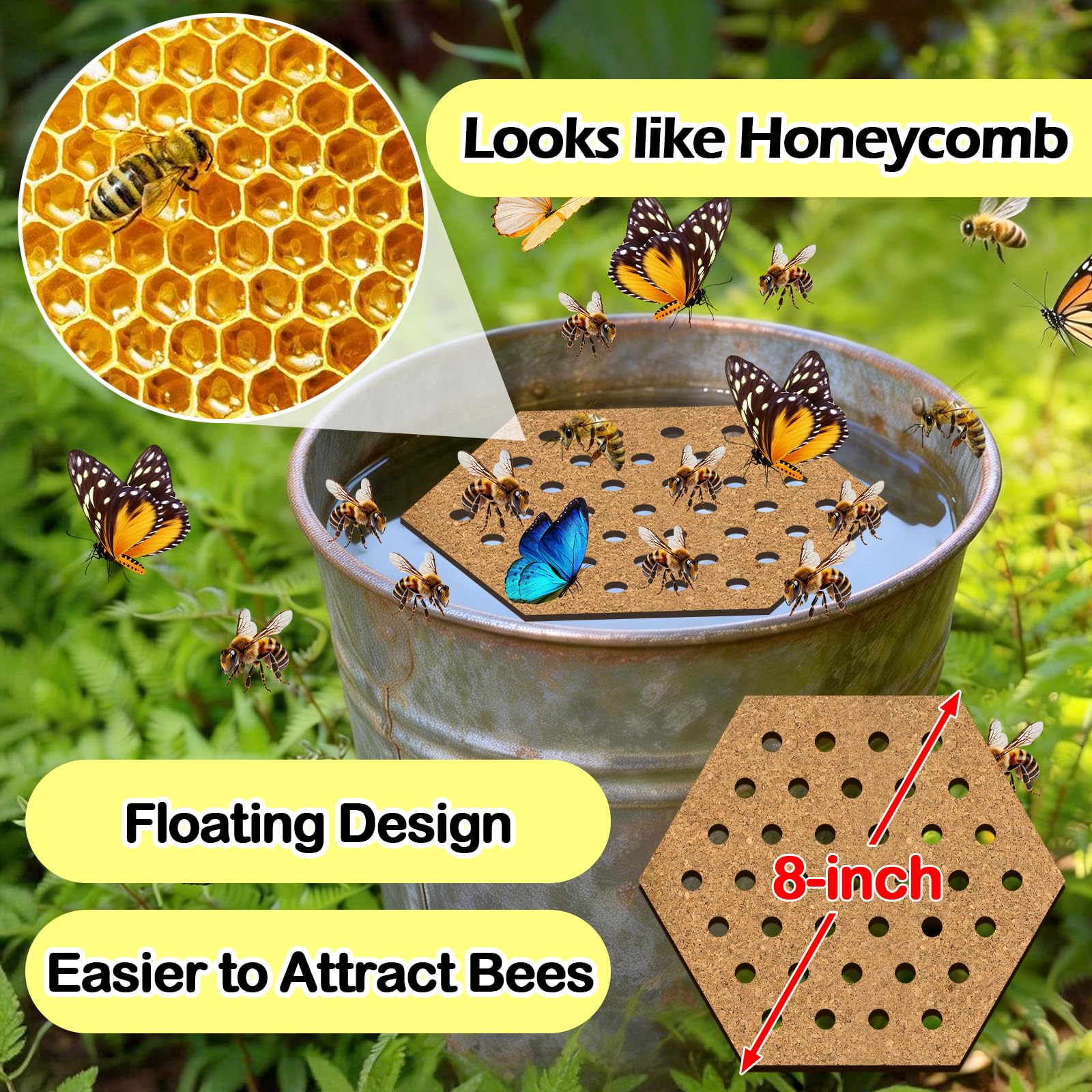 WSBXBB pollinator-friendly garden decor featuring butterfly-friendly island.