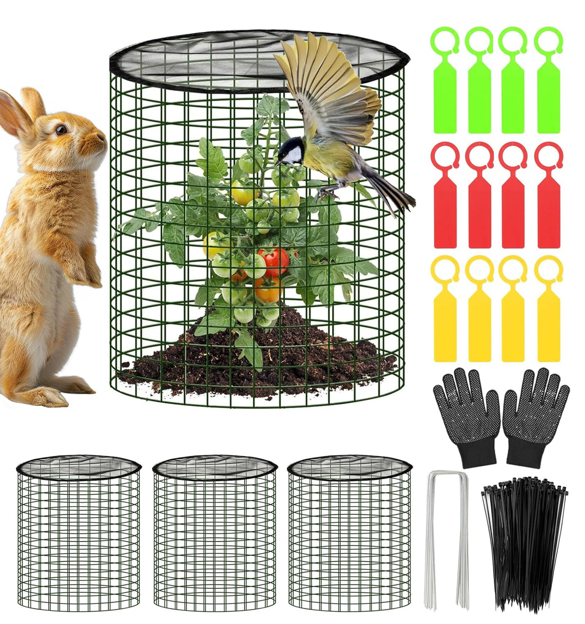 WSFSLJWDW plant protector cage for vegetables provides sturdy garden protection