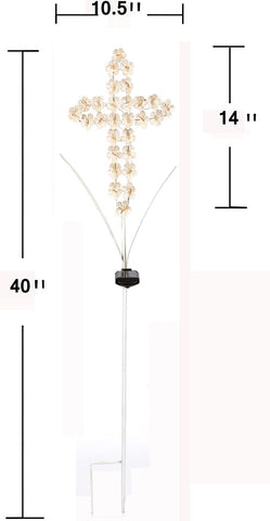 WSgift outdoor garden cross stake enhancing a yard's decor across seasons