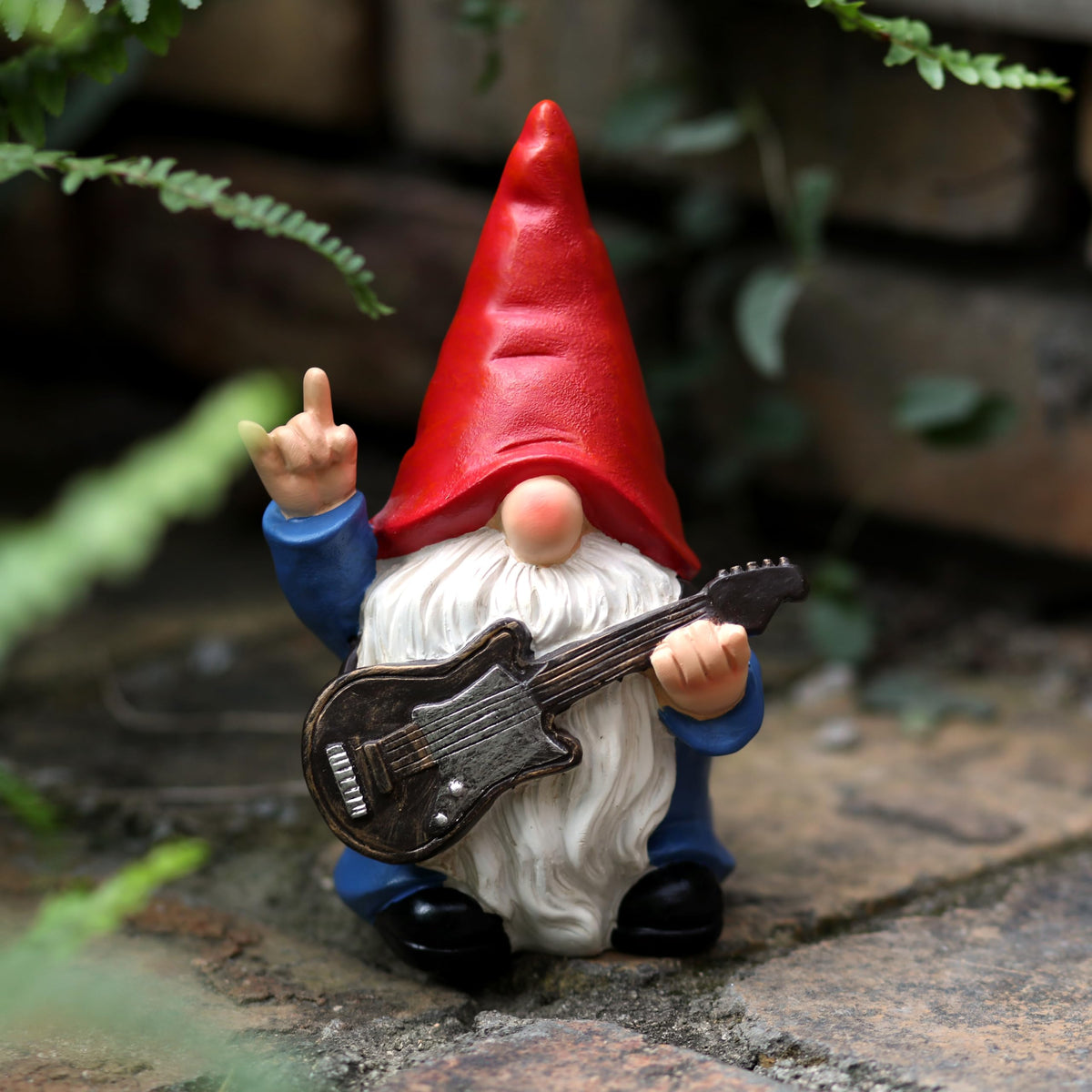 WSHMZYHOME garden gnome with guitar adds playful outdoor charm