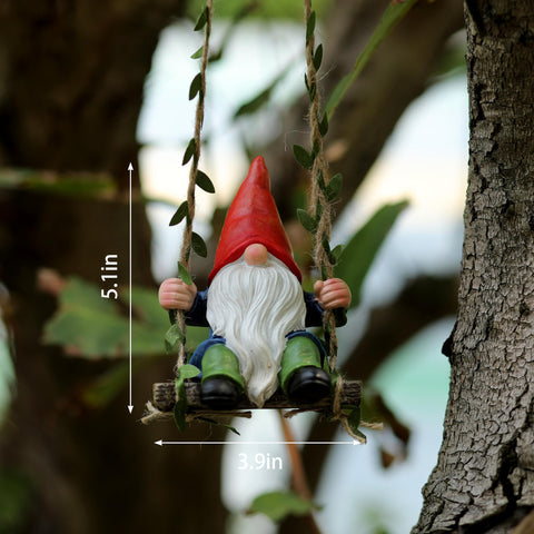 WSHMZYHOME gnome in blue overalls enhances yard character and whimsy.