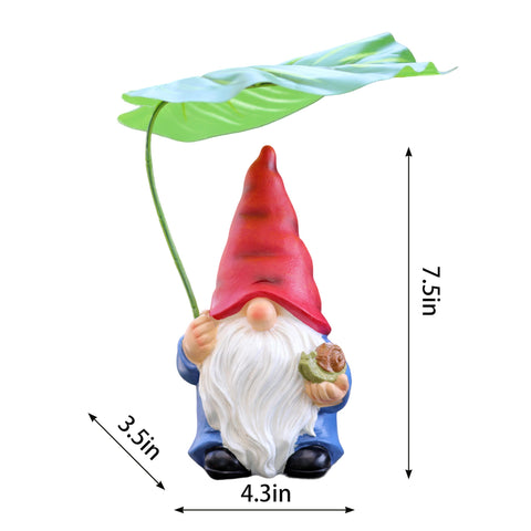 WSHMZYHOME gnome red-pointy hat close-up showing handcrafted detail.
