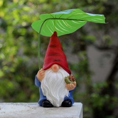WSHMZYHOME gnome on patio display adds whimsy to outdoor spaces.