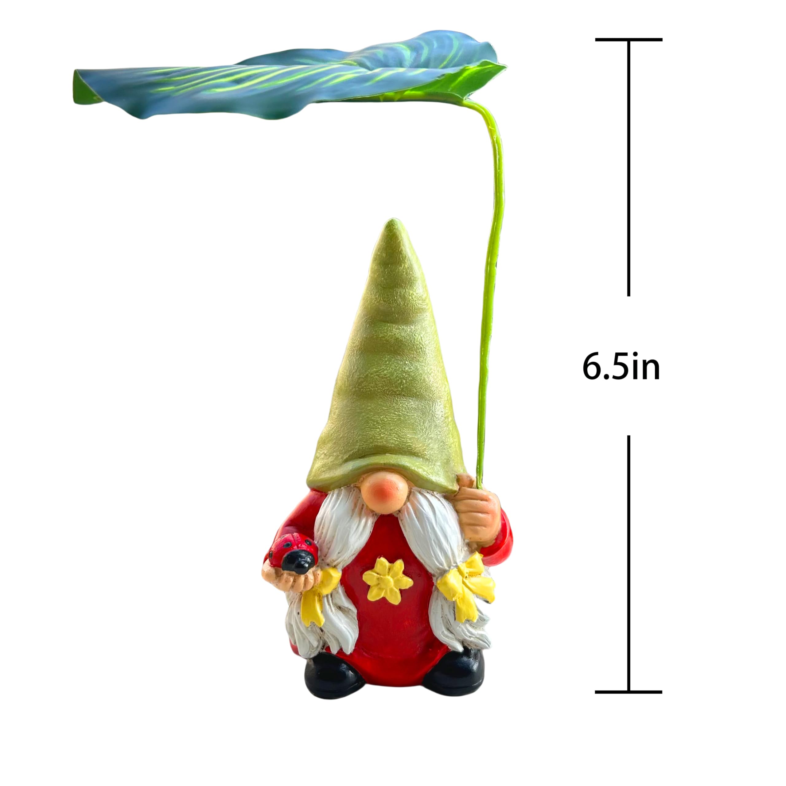 WSHMZYHOME gnome with yellow flower accents adds playful color to beds