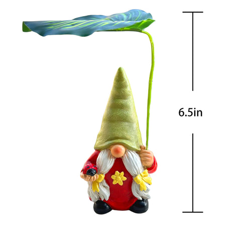 WSHMZYHOME gnome with yellow flower accents adds playful color to beds