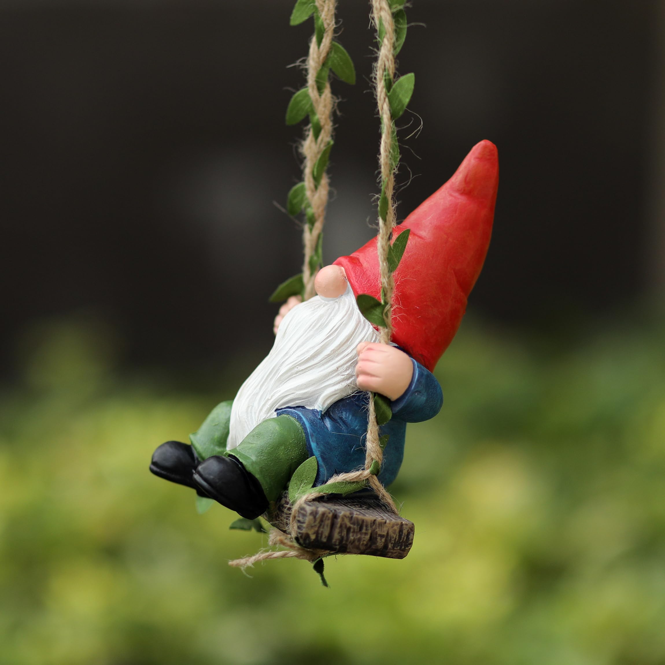 WSHMZYHOME resin outdoor gnome offers durable weather resistance year-round.