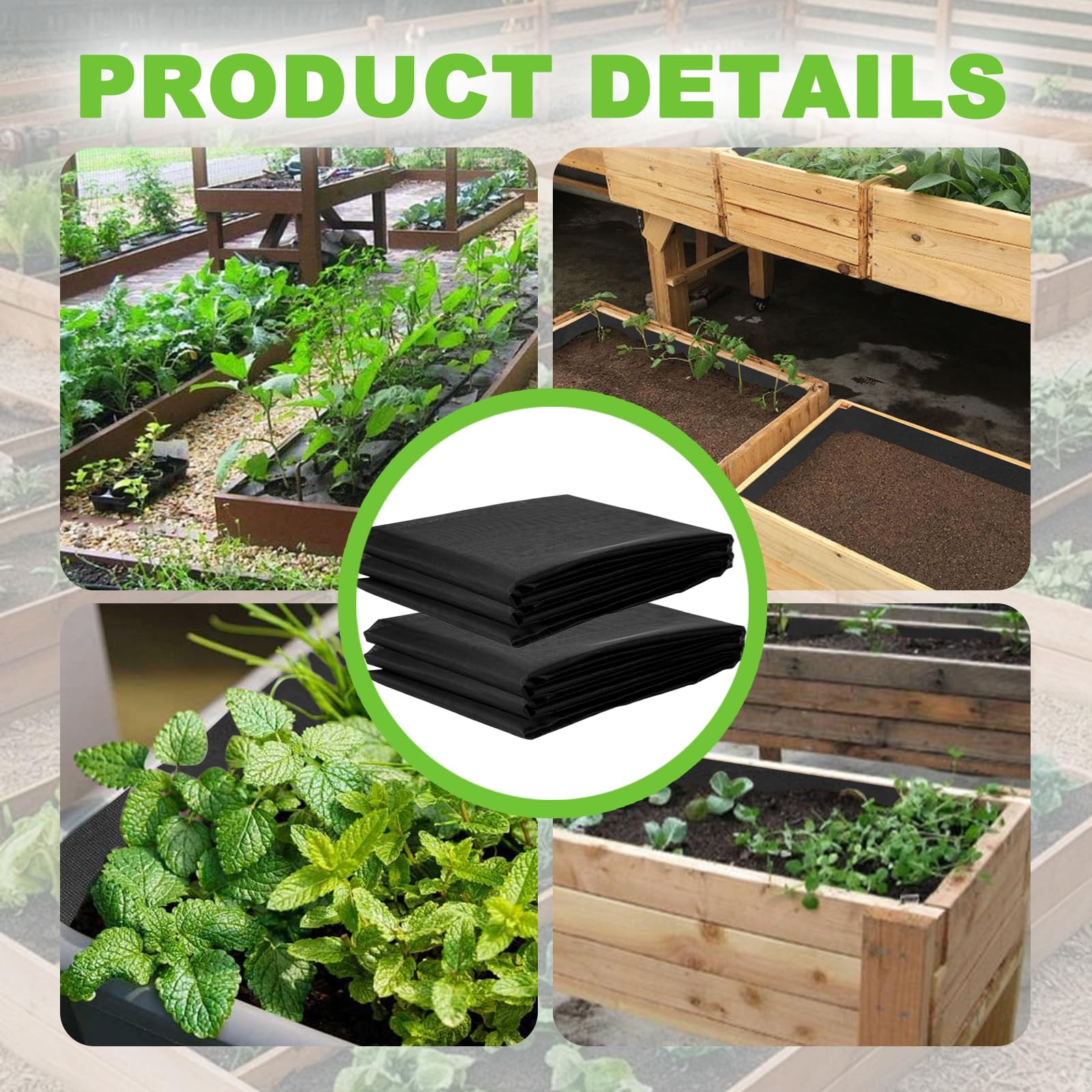 Wshxjzyay multi-use liner suitable for planters, mulch rings, and cages.