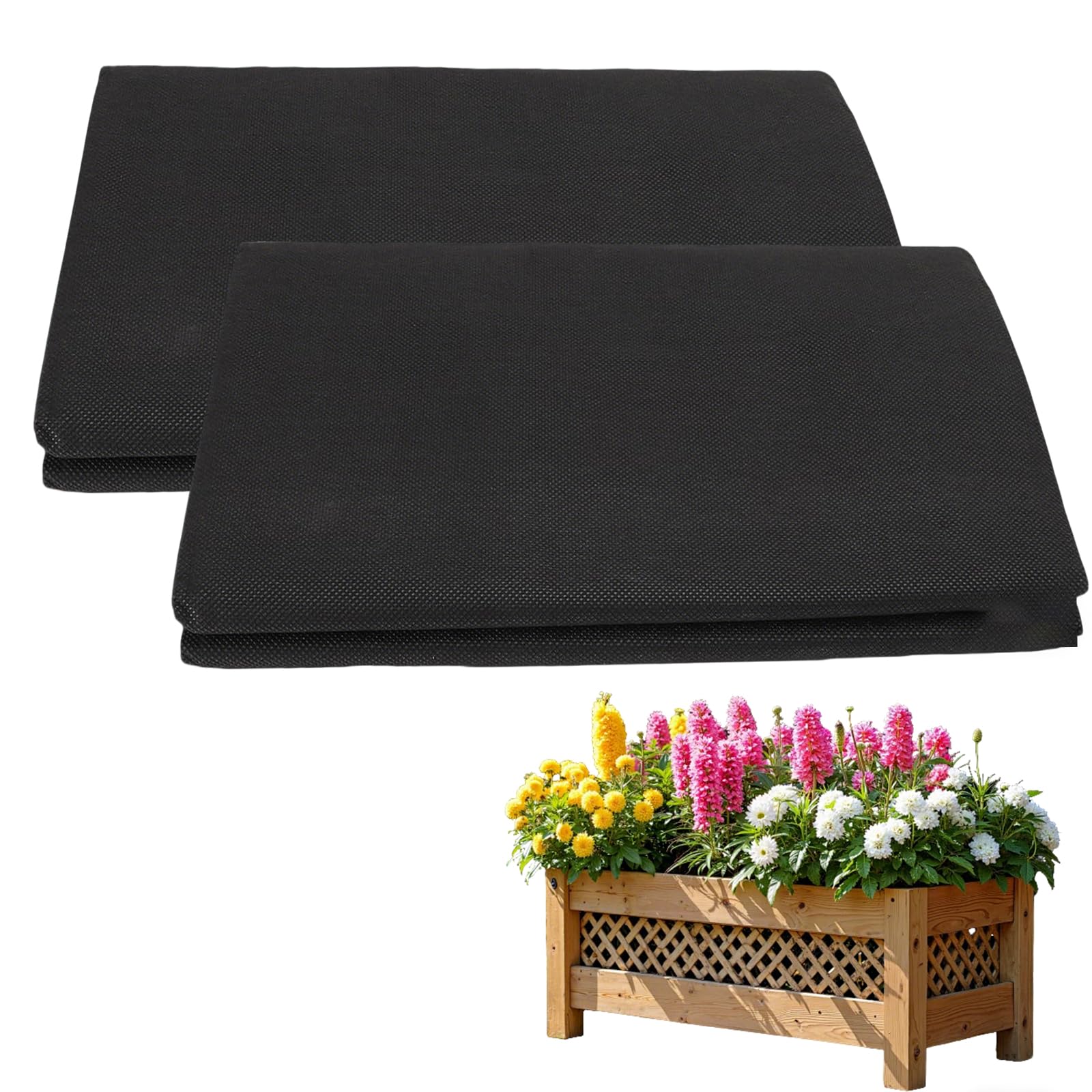 Wshxjzyay raised bed liner in non-woven fabric provides soil containment and steady drainage.