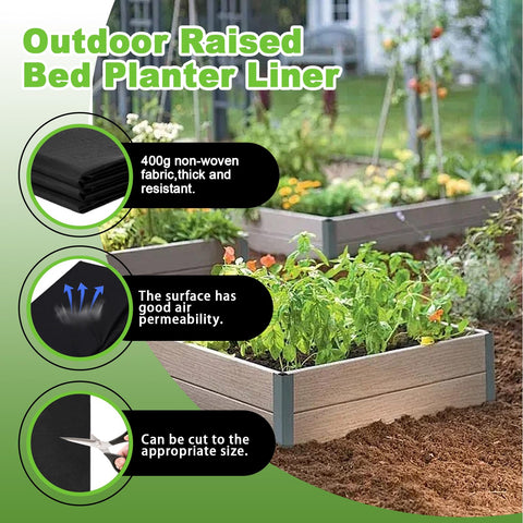 Wshxjzyay weed-control liner on hard surfaces helps keep soil contained.