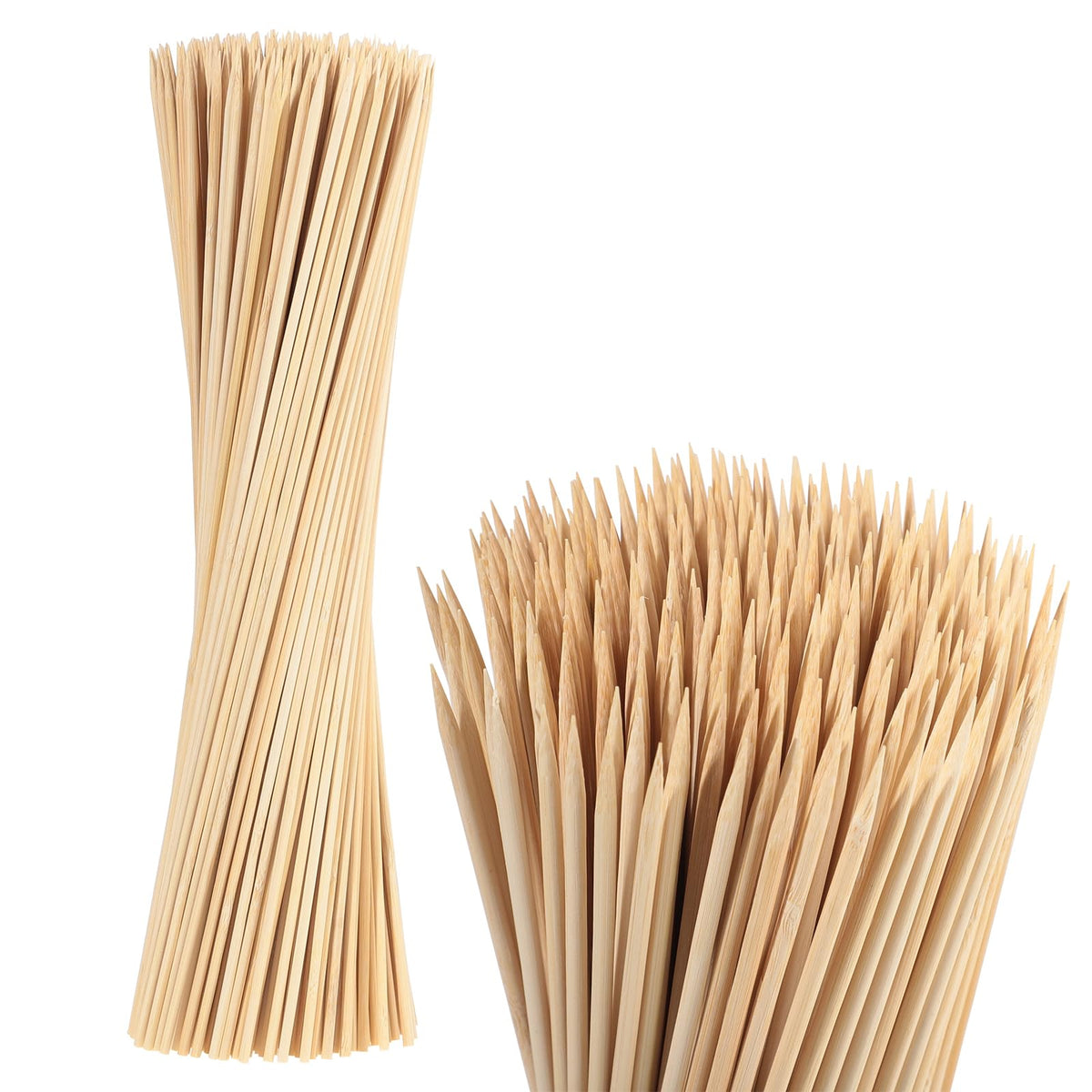 WSICSE 16-inch bamboo skewers for versatile cooking and crafts.