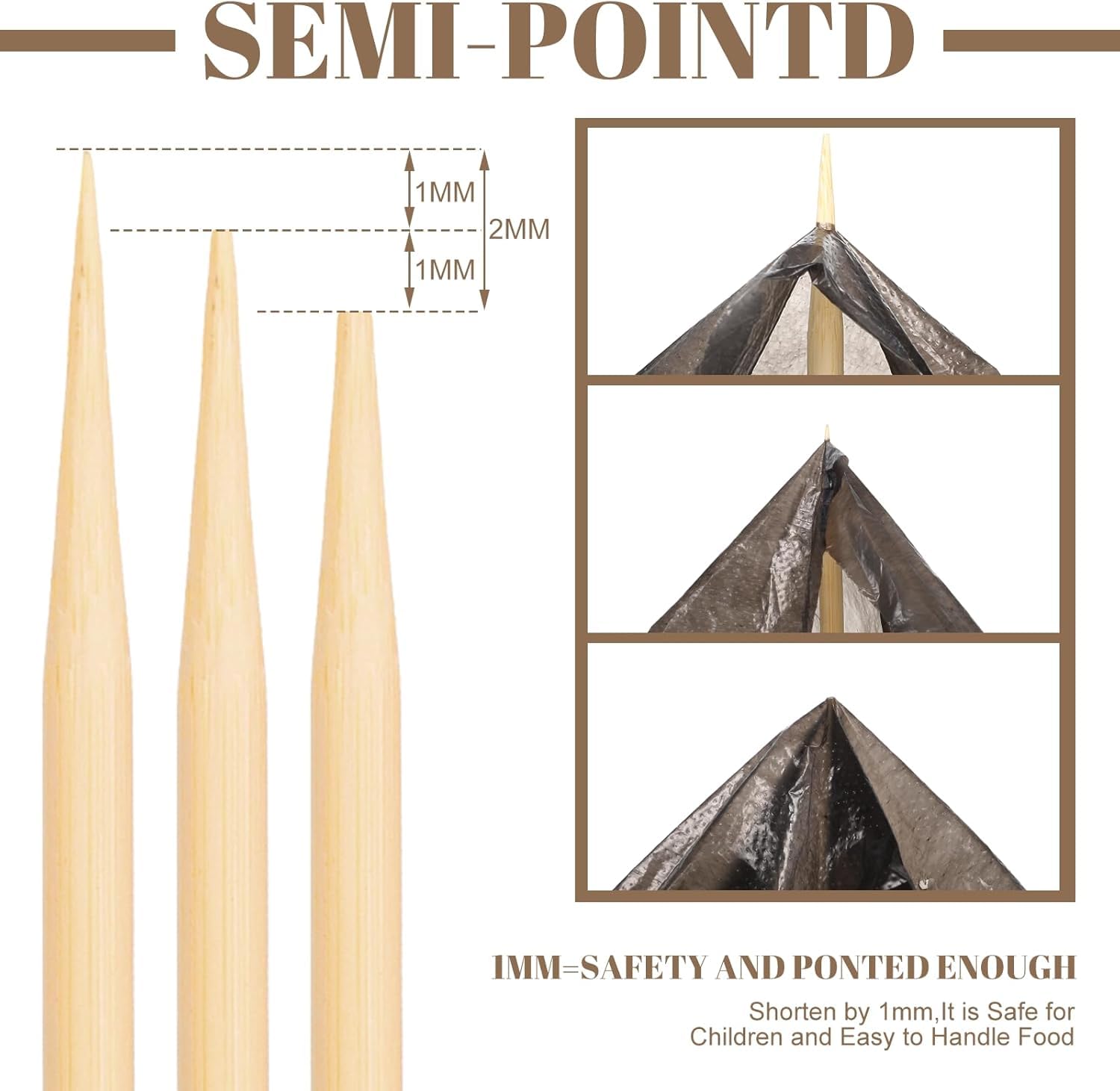 WSICSE 5mm thick roasting sticks offer sturdy food handling