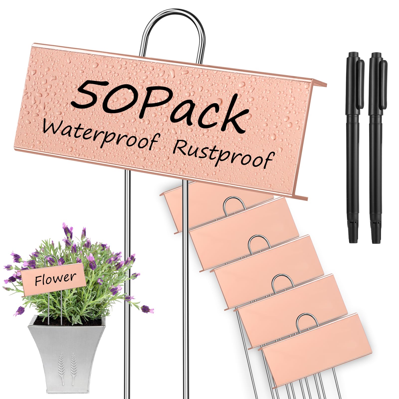 WSICSE metal garden labels are durable and weatherproof for vegetables and flowers.