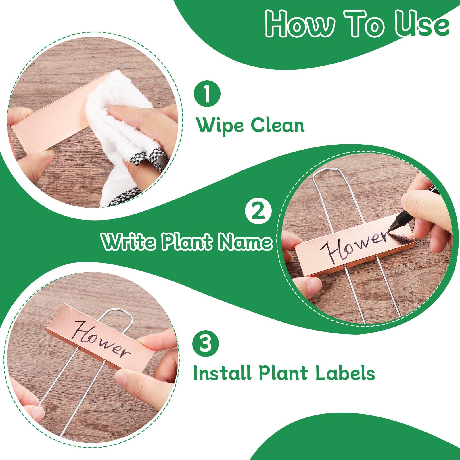 Waterproof and rust-proof tags endure outdoor use season after season.
