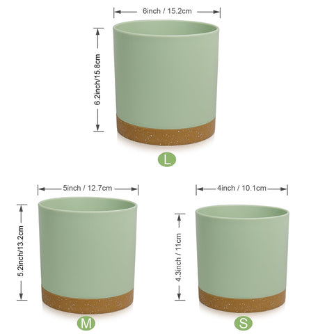 WSMKSZ 3-pack cylindrical pot 5in adds vertical growth options for herbs and greens