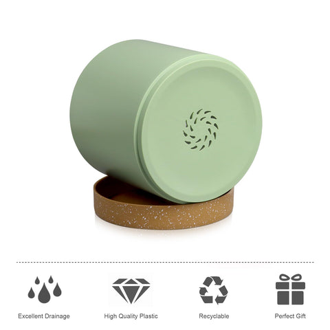 WSMKSZ 3-pack cylindrical pot 6in suits larger succulents or office greenery