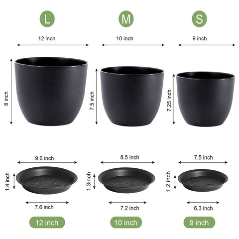 WSMKSZ 9-inch flower pot suitable for desks and shelves.