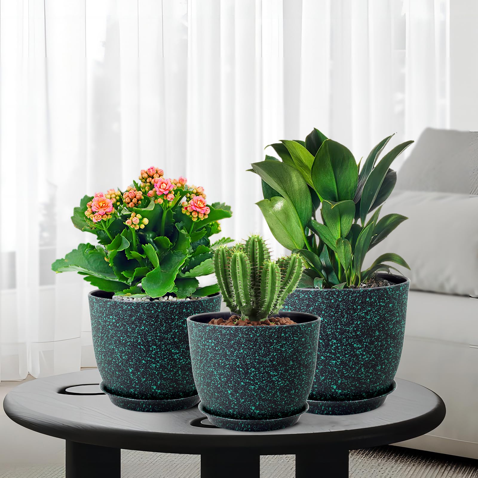 WSMKSZ sturdy and color-retaining pots endure outdoor use