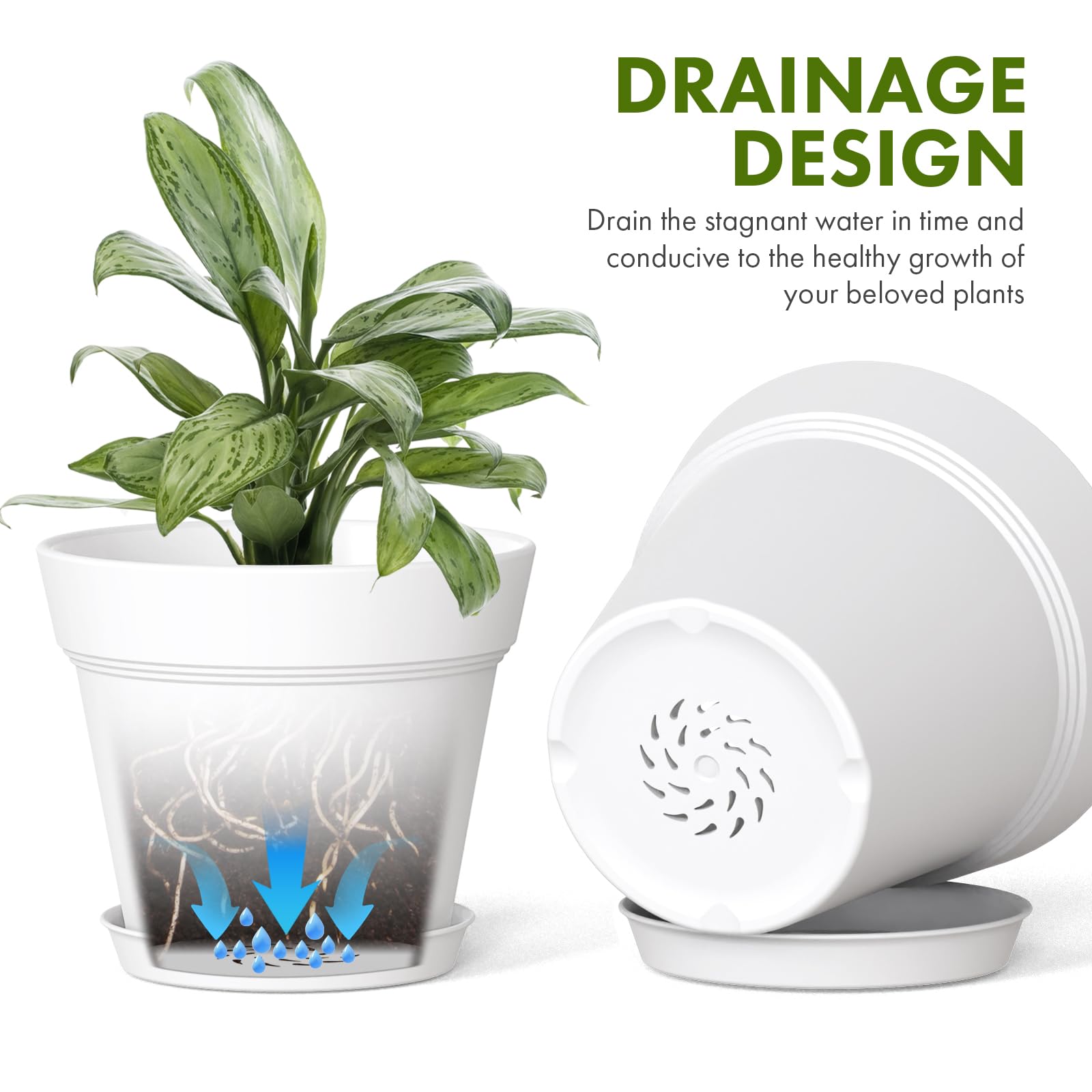 WSMKSZ DIY-friendly pots invite kids to decorate.