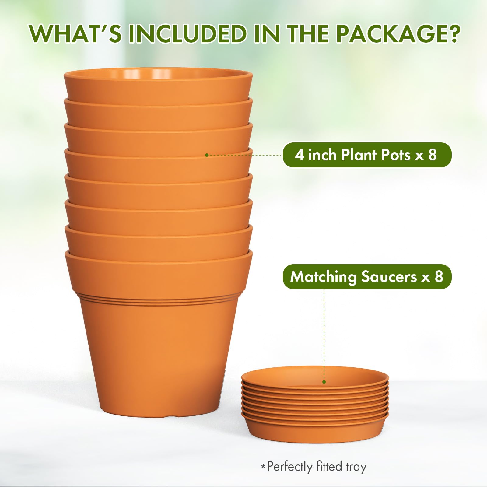 WSMKSZ durable lightweight plastic, ideal for seed starting and small plants