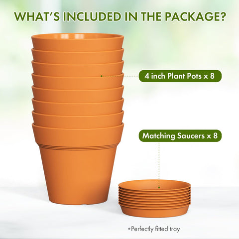 WSMKSZ durable lightweight plastic, ideal for seed starting and small plants