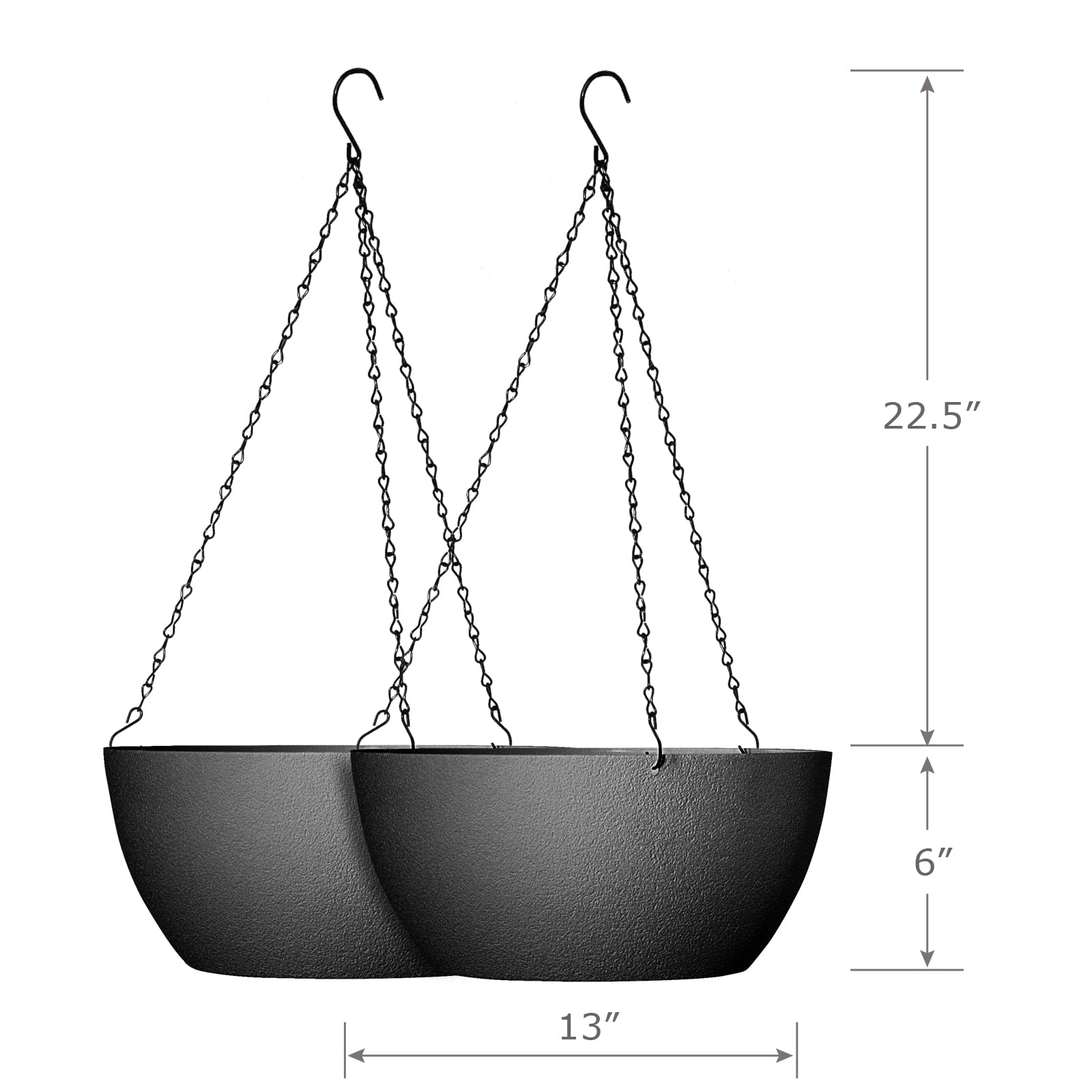 WSMKSZ planter with drainage holes and rubber stoppers for moisture control