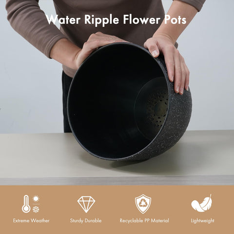 WSMKSZ large plastic flower pot supports a variety of indoor plants.