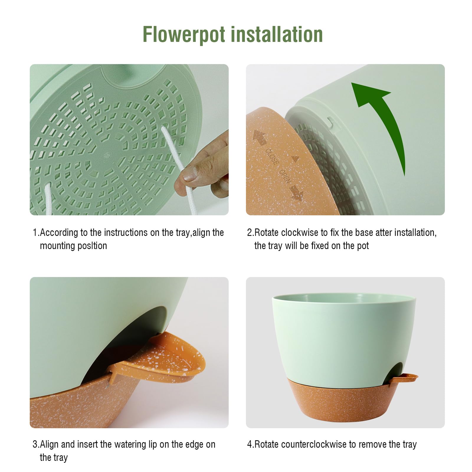 WSMKSZ lightweight durable plastic planter easy to move and reposition