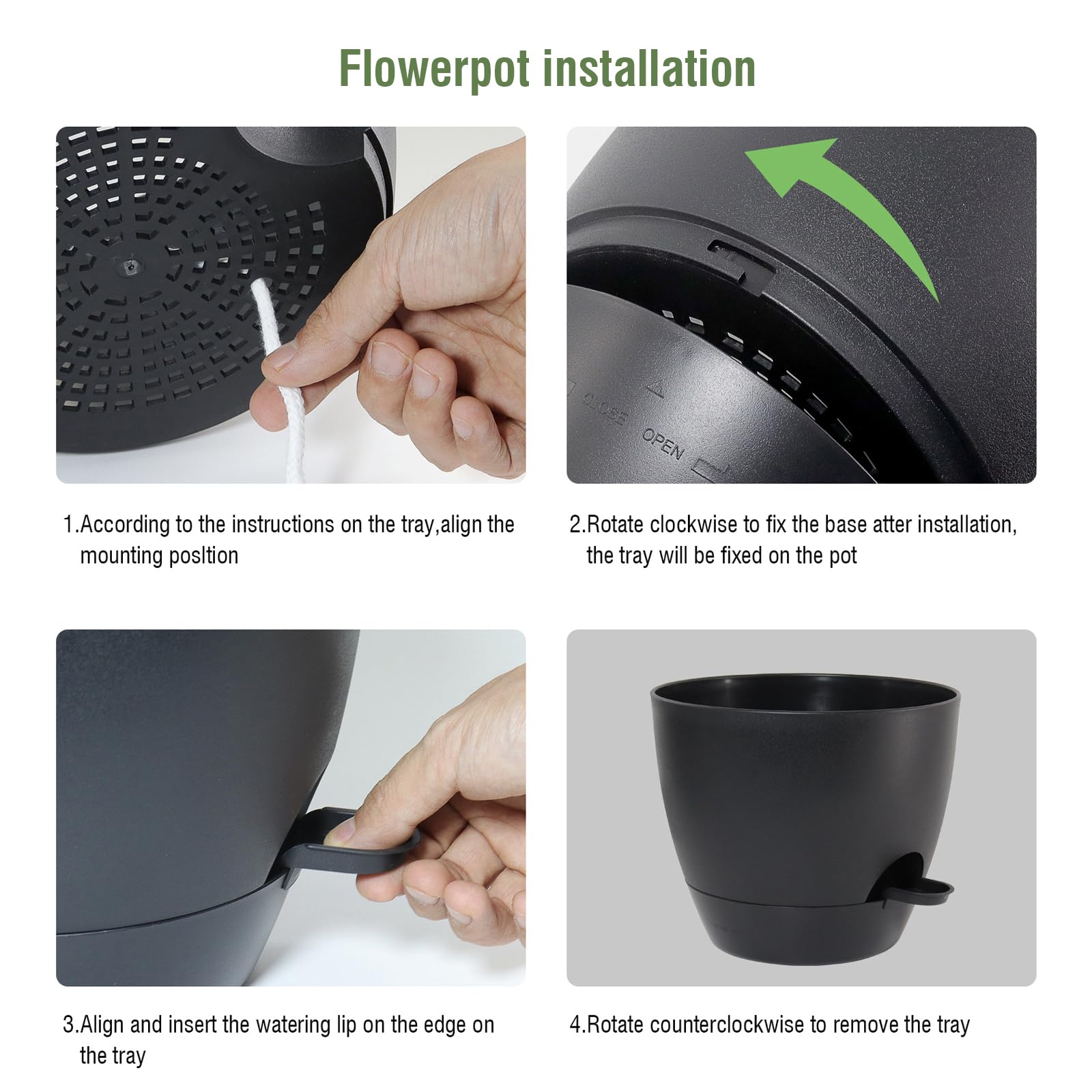 WSMKSZ lightweight, durable plastic pots are easy to relocate for flexible displays.