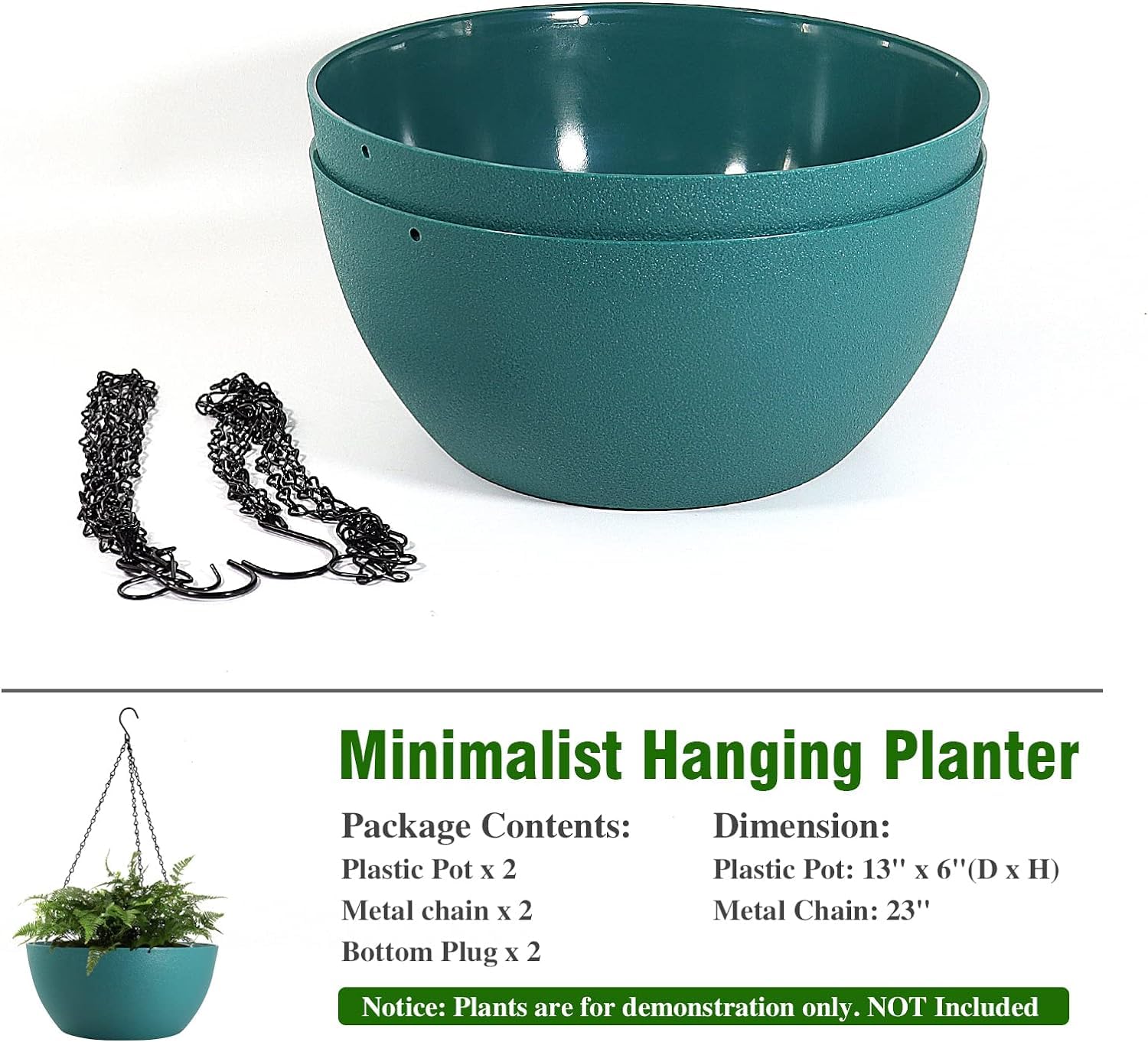 WSMKSZ lightweight plastic hanging pot easy to relocate around home