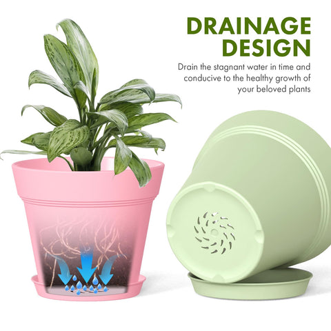 WSMKSZ matte plastic planter on a windowsill complements modern decor.