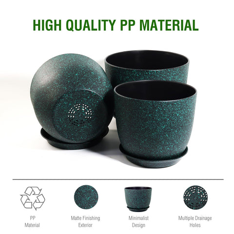 WSMKSZ minimalist matte black design with green speckles complements indoor and outdoor spaces