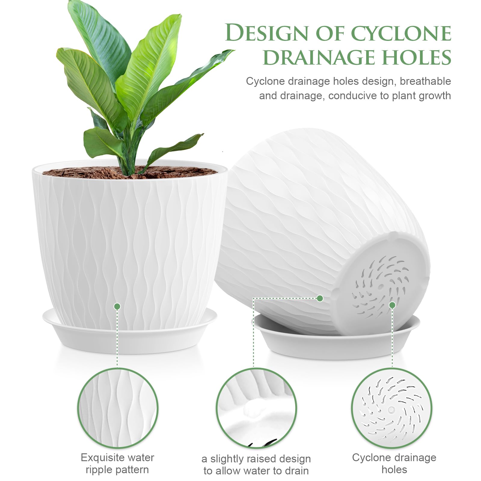 WSMKSZ multi-color plant pot set adds vibrant decor