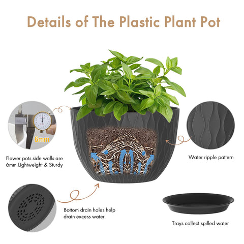 WSMKSZ plant-pot-saucer includes a tray to prevent spills and mess.