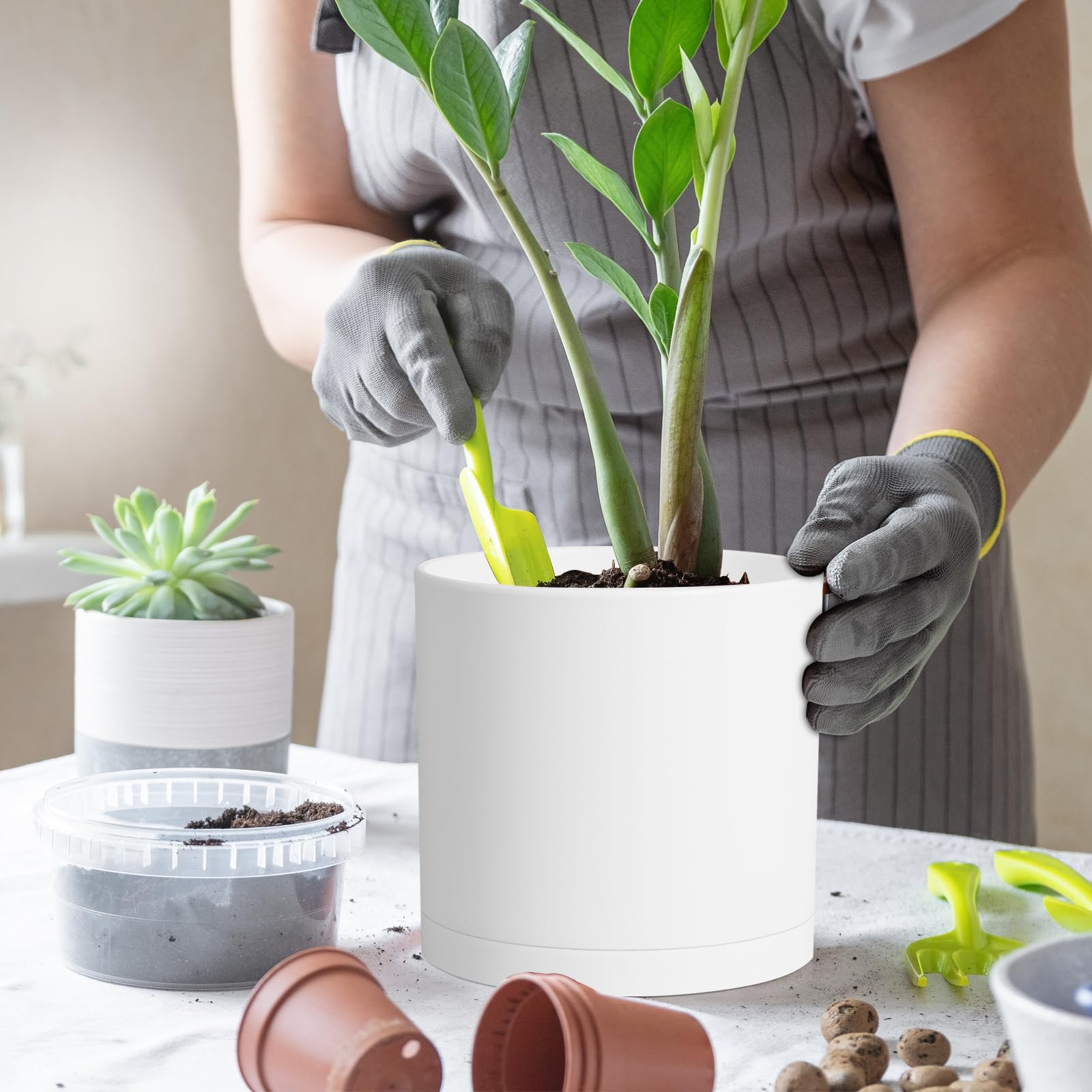 WSMKSZ recyclable PP planter supports durable year-round use