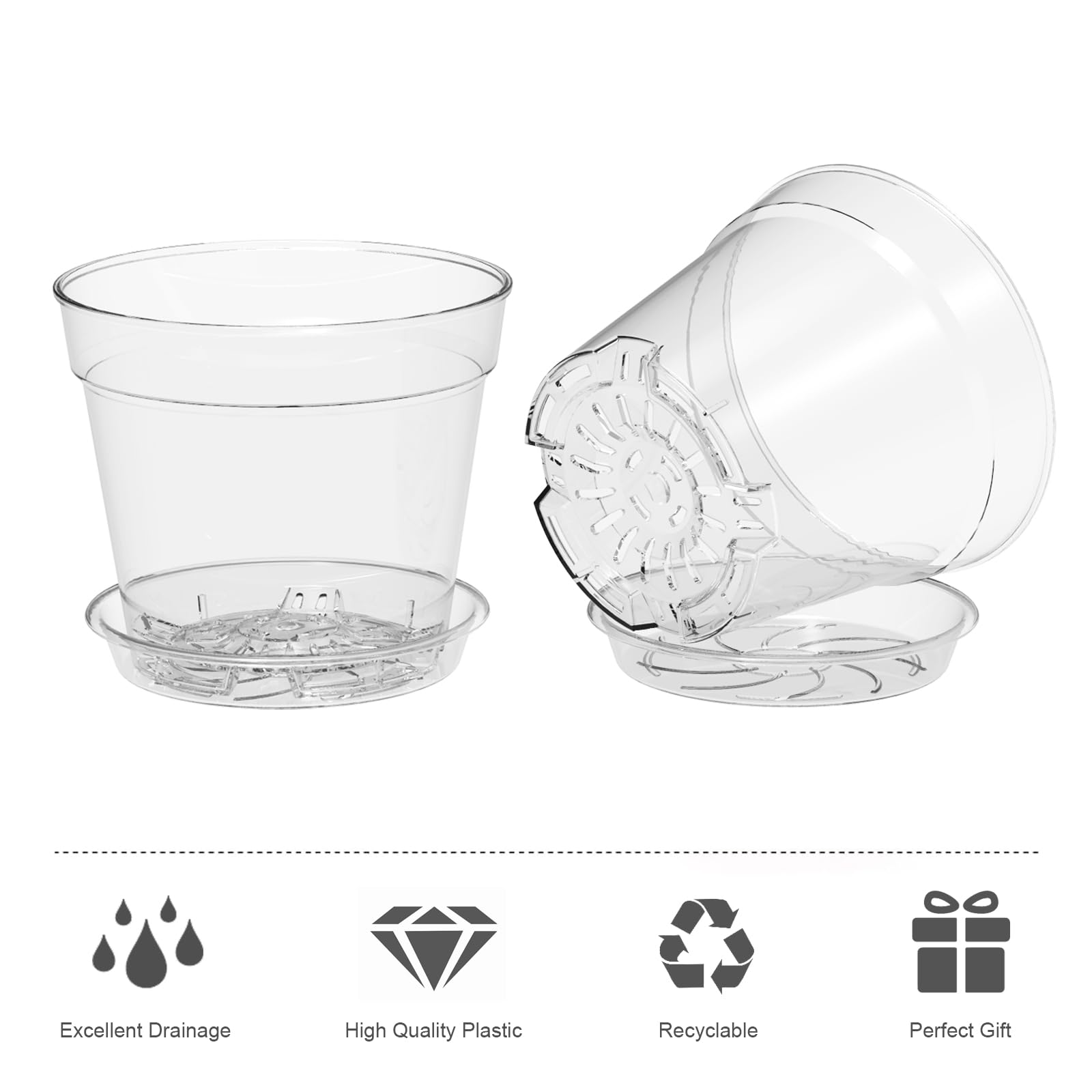 WSMKSZ seedling pot tray set catches drainage and keeps surfaces tidy.