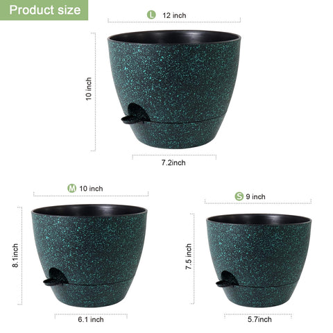 WSMKSZ 10-inch self-watering planter reduces watering chores